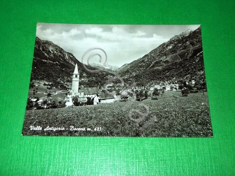 Cartolina Valle Antigorio - Baceno - Scorcio panoramico 1960 ca.