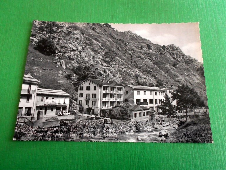 Cartolina Valle Corsaglia - Grotta di Bossea - Albergo Mongioie …