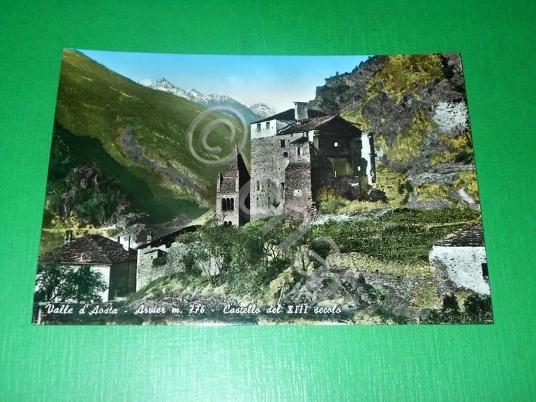 Cartolina Valle d' Aosta - Arvier - Castello del XIII …
