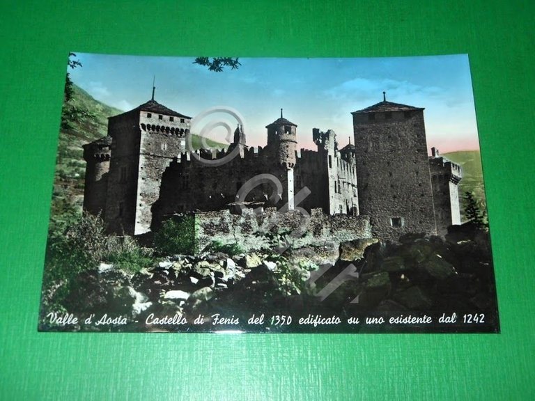 Cartolina Valle d' Aosta - Castello di Fenis del 1350