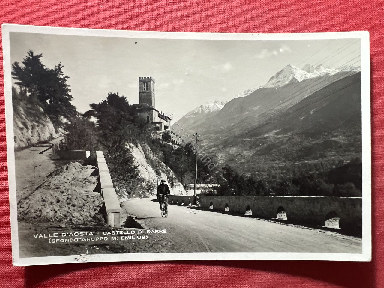 Cartolina Valle d'Aosta - Castello di Sarre ( Sfondo Gruppo …
