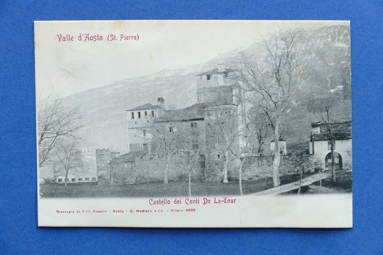 Cartolina Valle d'Aosta - Saint-Pierre - 1900 ca.