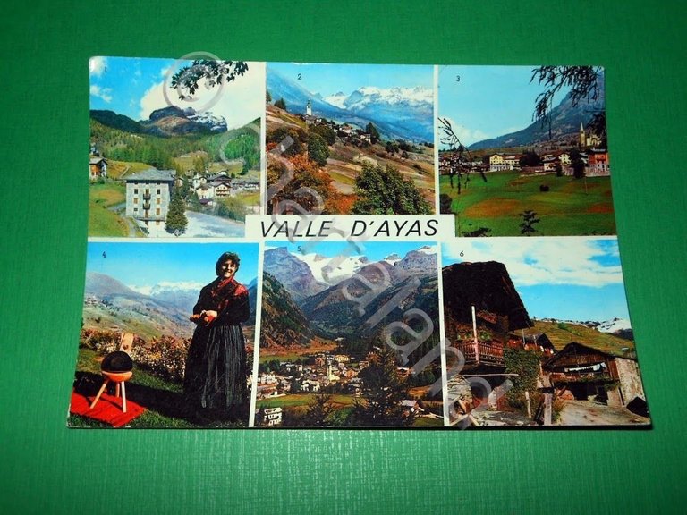 Cartolina Valle d' Aosta - Vedute diverse 1964.