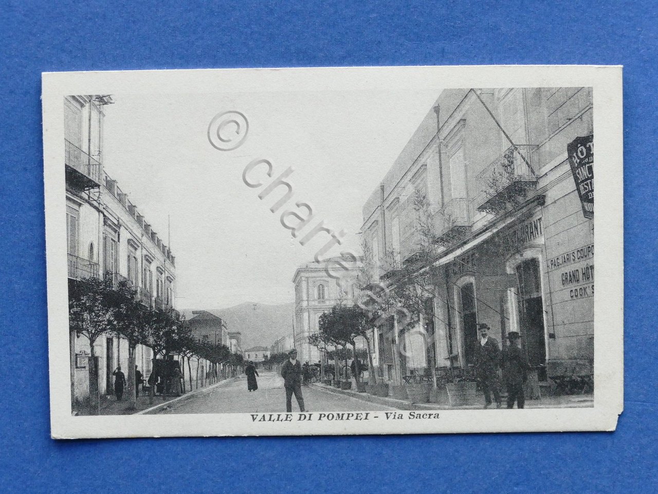 Cartolina Valle di Pompei - Via Sacra - 1915 ca..