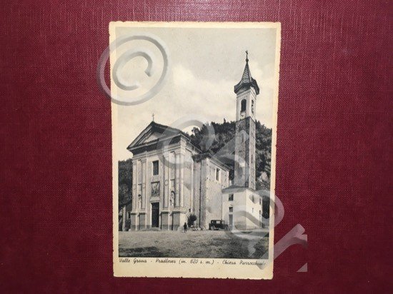 Cartolina Valle Grana - Pradleves - Chiesa Parrocchiale - 1930 …