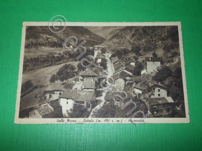 Cartolina Valle Macra - Lottulo - Panorama 1930 ca.
