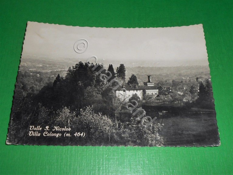 Cartolina Valle S. Nicolao - Villa Colongo 1955.