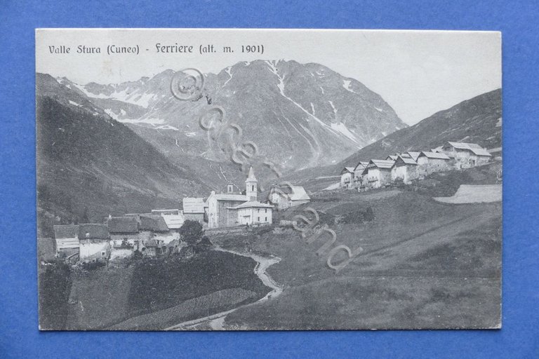 Cartolina Valle Stura - Ferriere - 1918