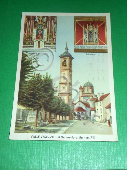 Cartolina Valle Vigezzo - Il Santuario di Re 1960 ca