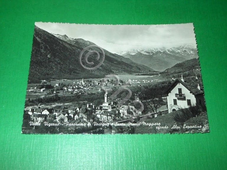 Cartolina Valle Vigezzo - Panorama di Vocogno e Santa Maria …