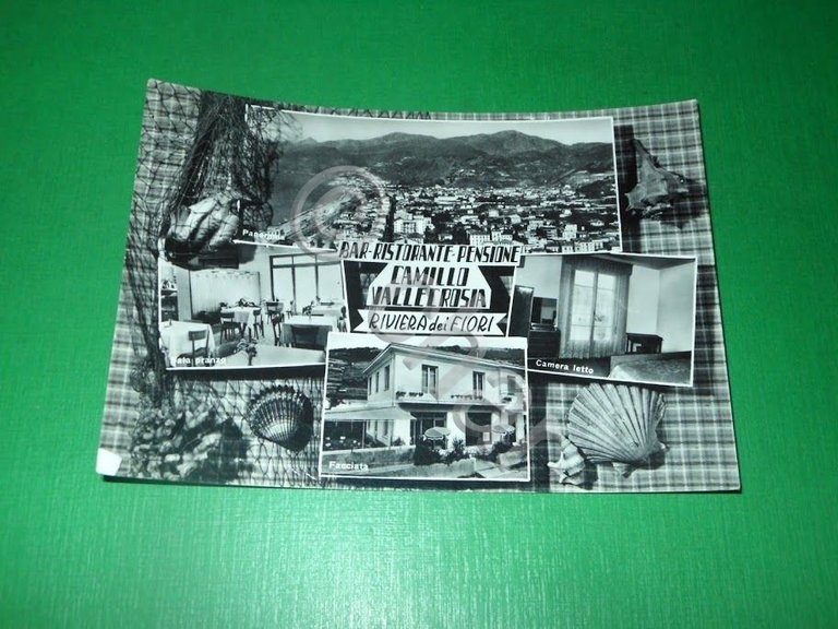 Cartolina Vallecrosia - Bar Ristorante Pensione Camillo Costantina 1961