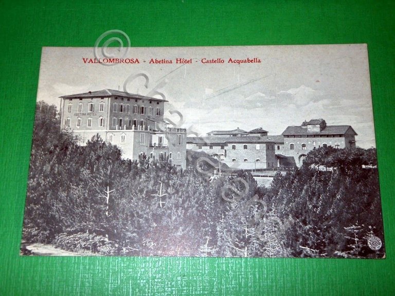 Cartolina Vallombrosa - Abetina Hotel - Castello Acquabella 1920 ca.