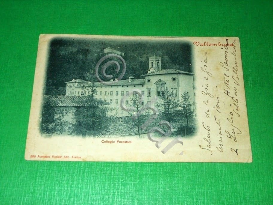 Cartolina Vallombrosa - Collegio Forestale 1901.