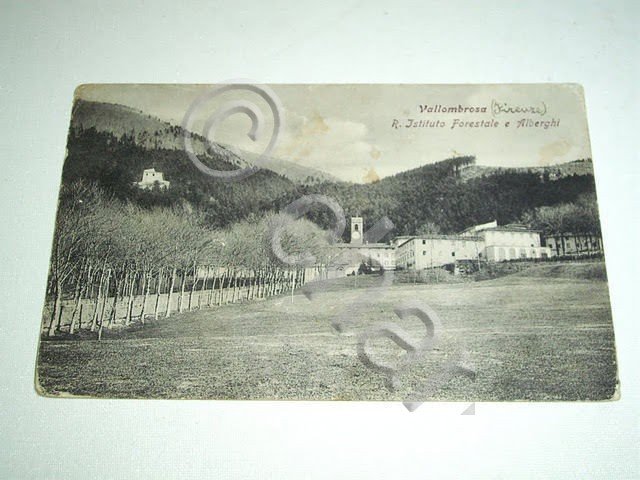 Cartolina Vallombrosa - R. Istituto Forestale e Alberghi 1909.
