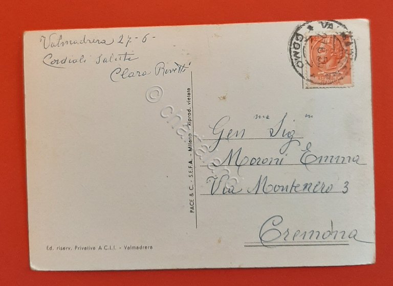 Cartolina Valmadrera - Panorama - 1956