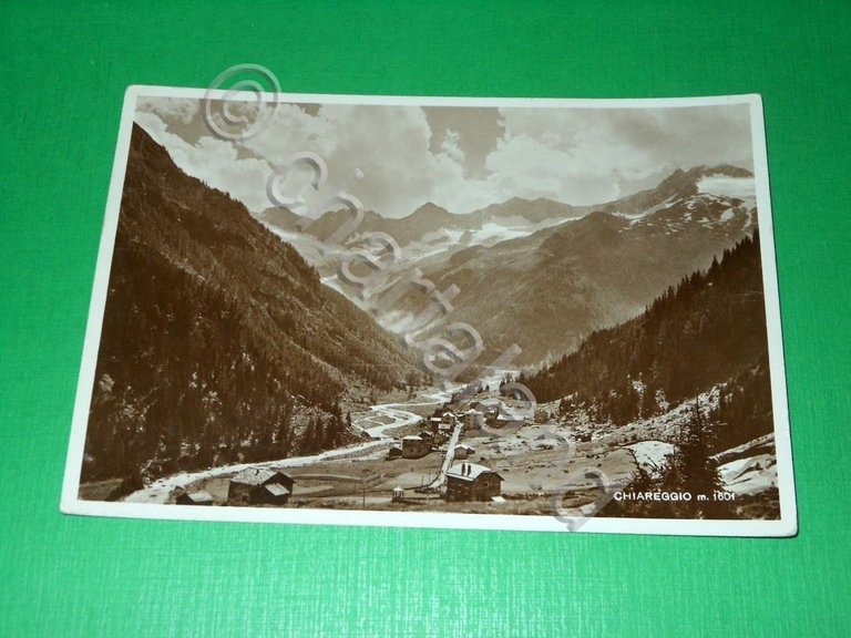 Cartolina Valmalenco - Chiareggio - Panorama 1941