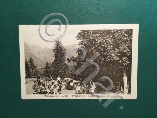 Cartolina Valmalenco - Chiesa - Piazzale Del Grand Hotel m.1050 …