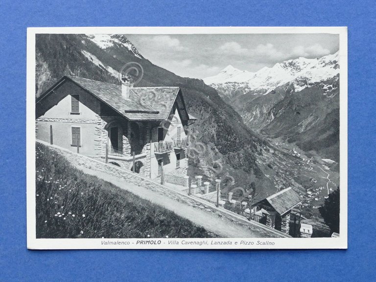 Cartolina Valmalenco - Primolo - Villa Cavenaghi - Lanzada - …