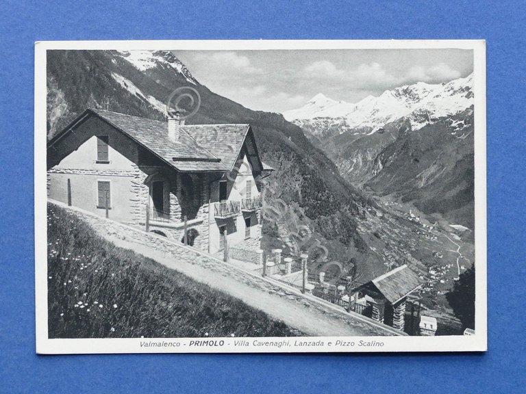 Cartolina Valmalenco - Primolo - Villa Cavenaghi - Lanzada e …