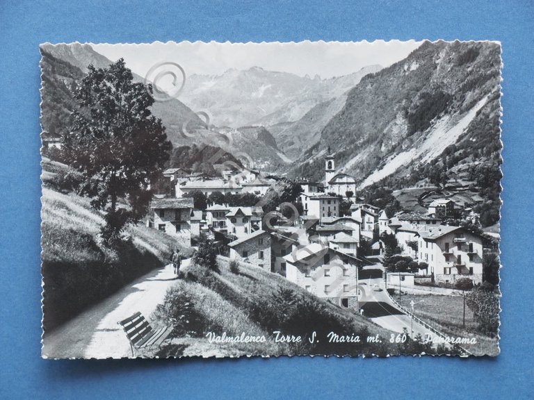 Cartolina Valmalenco - Torre S. Maria - Panorama 1955 ca.