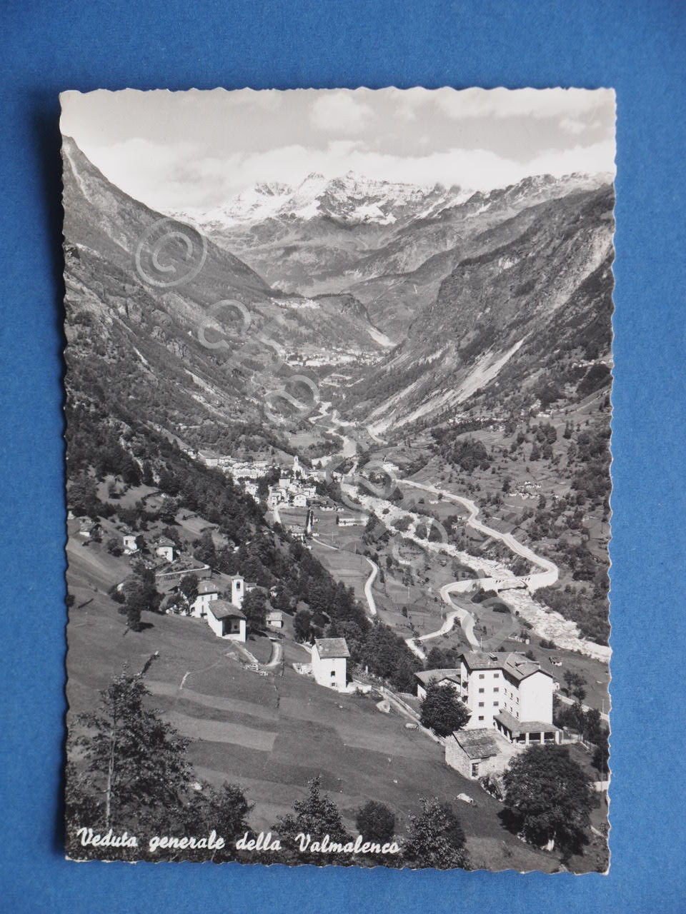 Cartolina Valmalenco - Veduta generale - 1957.
