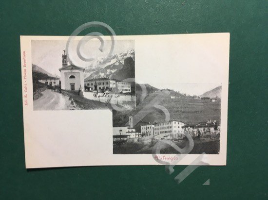 Cartolina Valnegra - Piazza Brembana - 1950 ca.