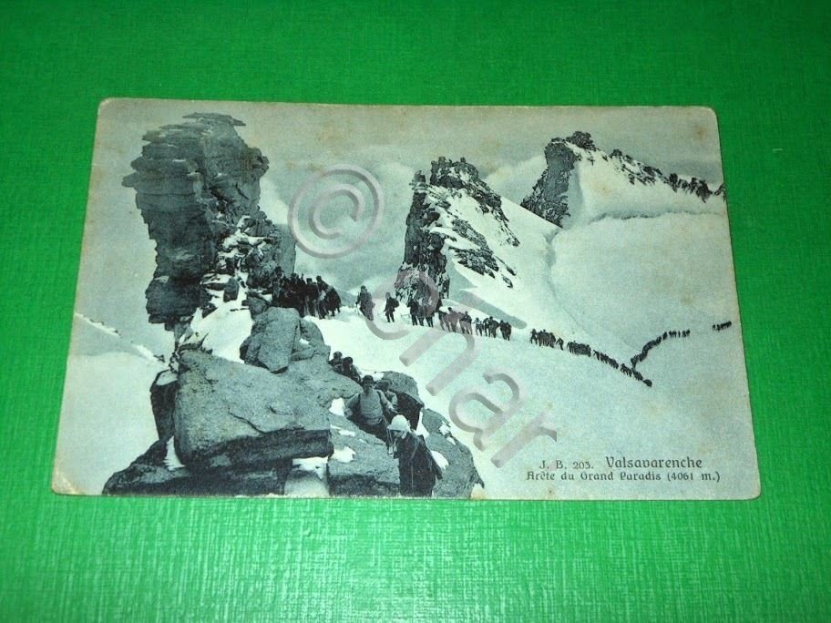 Cartolina Valsavarenche - Arete du Grand Paradis 1920 ca