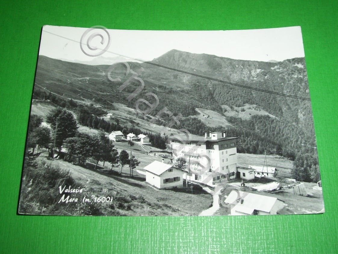 Cartolina Valsesia - Mera - Scorcio panoramico 1964.