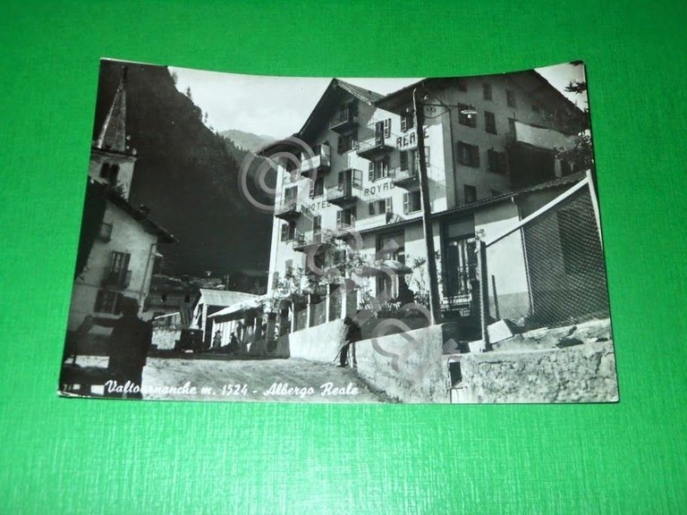 Cartolina Valtournanche - Albergo Reale 1953 | Immagine Gallery 2