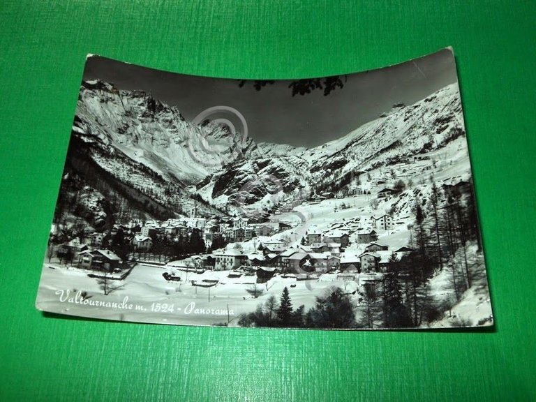Cartolina Valtournanche - Panorama 1957