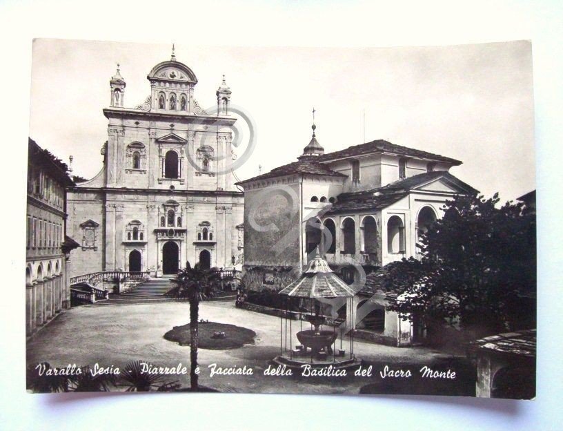 Cartolina Varallo Sesia - Basilica del Sacro Monte 1955.