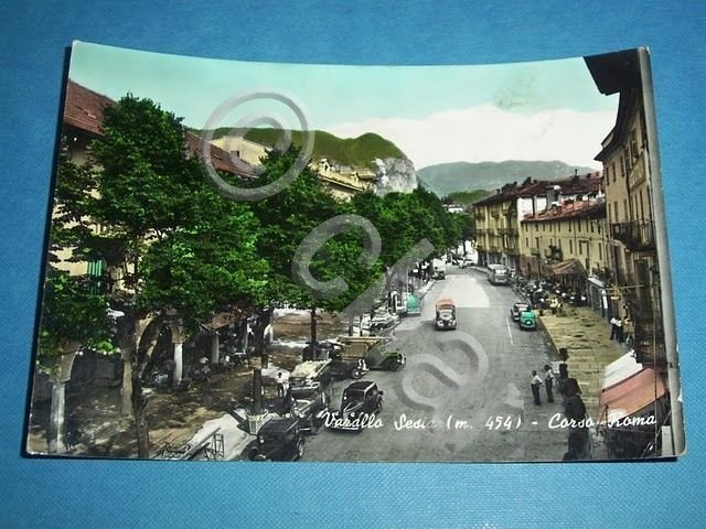 Cartolina Varallo Sesia - Corso Roma 1955 ca.