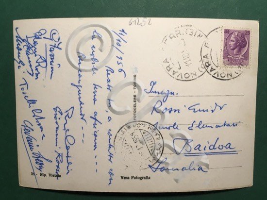 Cartolina Varallo Sesia - Corso Roma di Notte - 1956