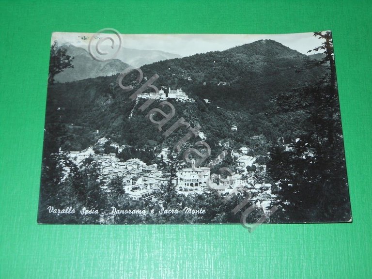 Cartolina Varallo Sesia - Panorama e Sacro Monte 1953