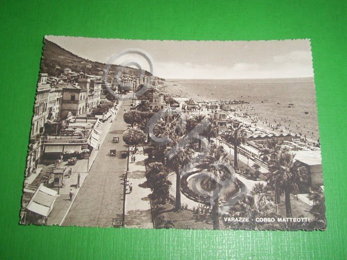 Cartolina Varazze - Corso Matteotti 1950 ca