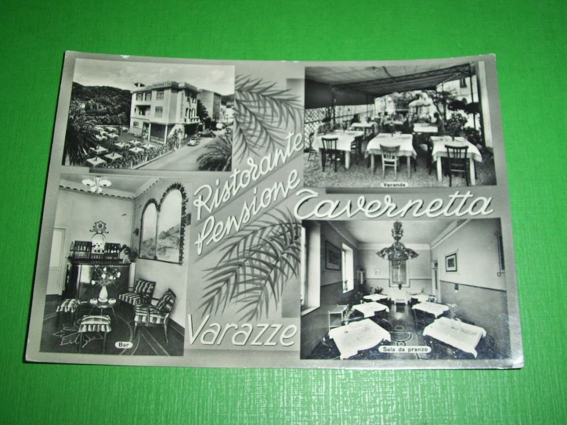 Cartolina Varazze - Ristorante Pensione Tavernetta - Vedute 1960.