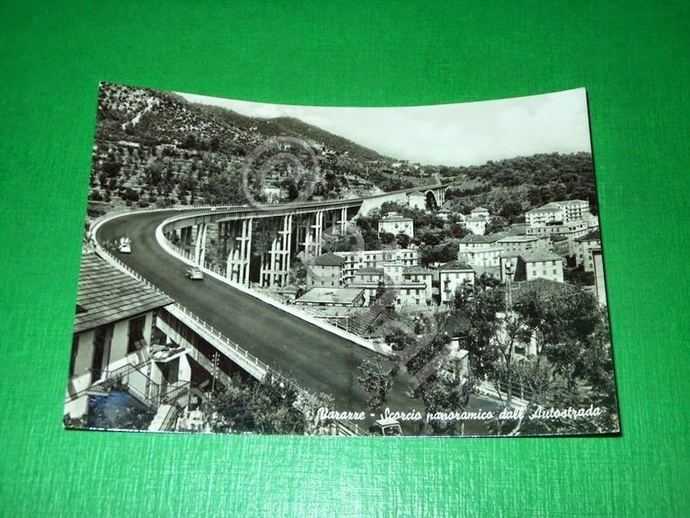 Cartolina Varazze - Scorcio panoramico dall' Autostrada 1950 ca.