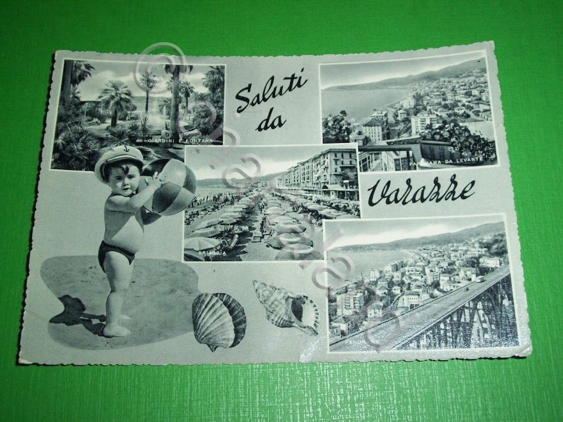 Cartolina Varazze - Vedute diverse 1950 ca.