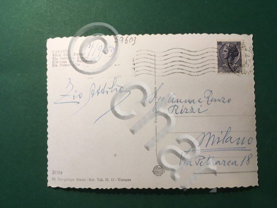 Cartolina Varazze - Viale Delle Palme - 1959