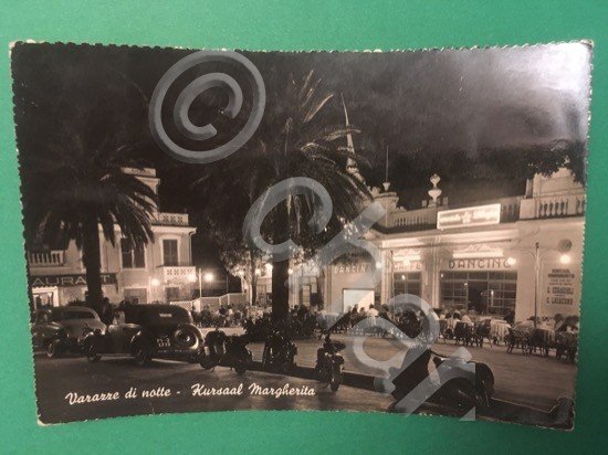 Cartolina Varazze Di Notte - Kursaal Margherita - 1953