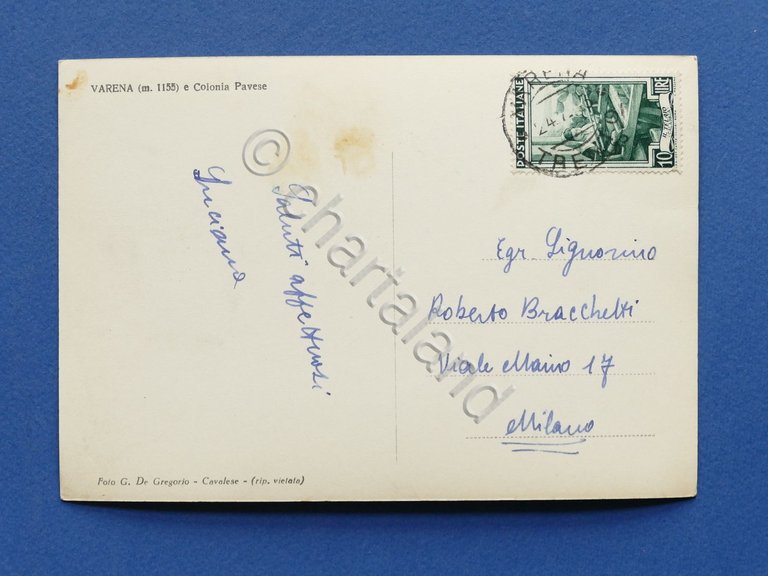 Cartolina Varena e Colonia Pavese - 1953 | Immagine Gallery 4