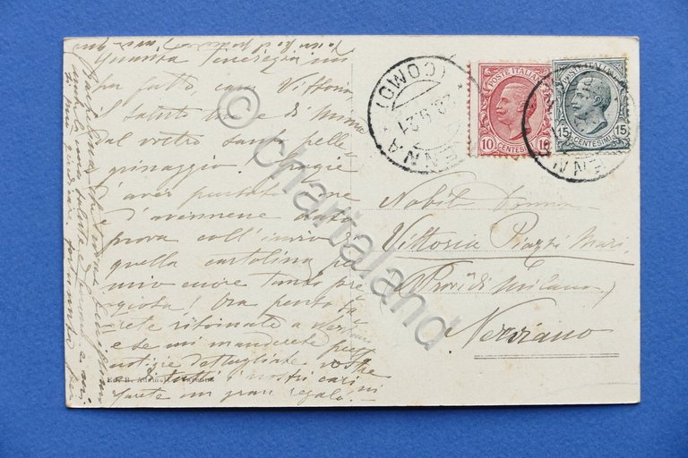 Cartolina Varenna - Il Fiumelatte - 1921.