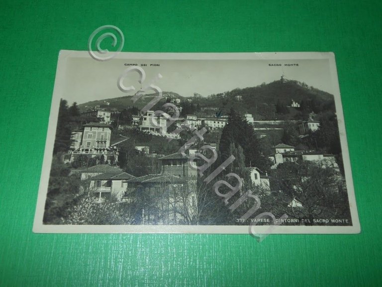 Cartolina Varese - Dintorni del Sacro Monte 1949.