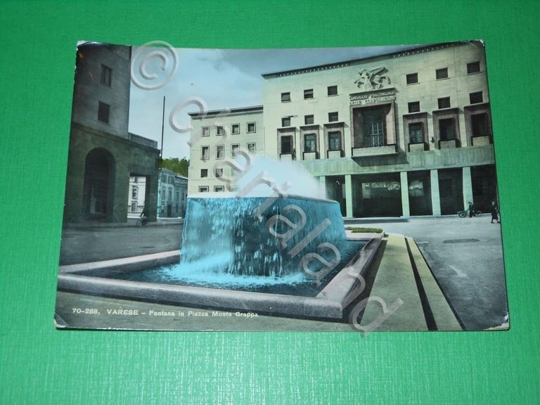 Cartolina Varese - Fontana in Piazza Monte Grappa 1959