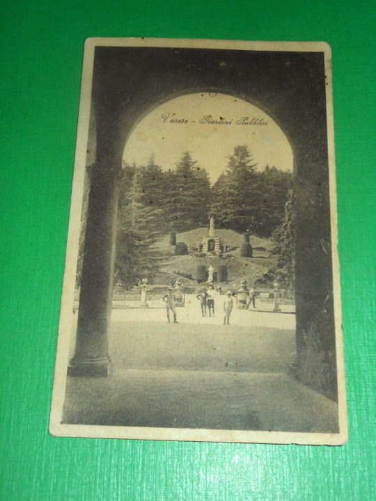 Cartolina Varese - Giardini Pubblici 1929.