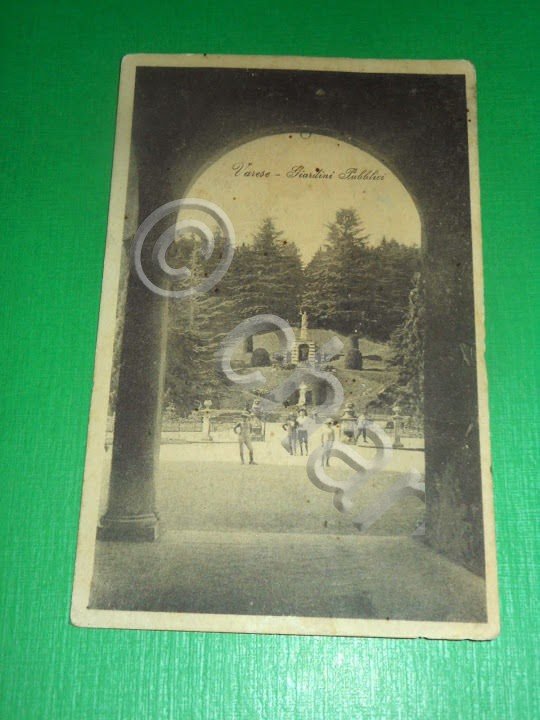 Cartolina Varese - Giardini Pubblici 1929.