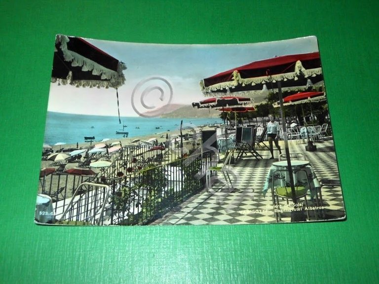 Cartolina Varigotti - Bagni Hotel Albatros 1961