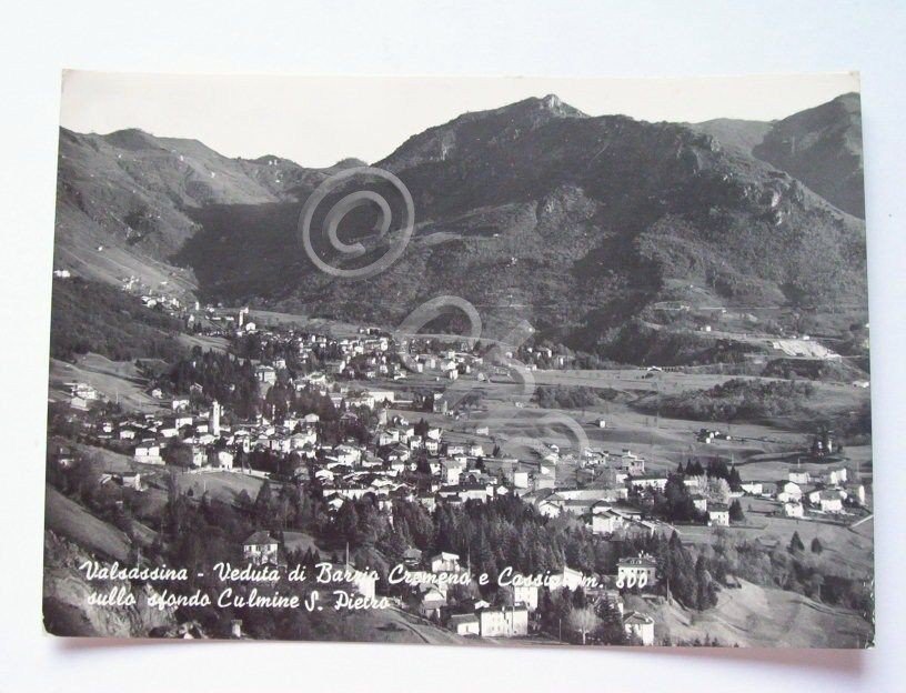 Cartolina Veduta di Barzio Cremeno e Cassina 1959.