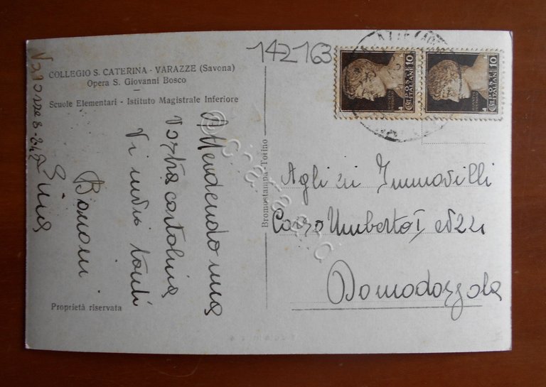Cartolina Veduta interna - Collegio S. Caterina - Varazze (Savona) …