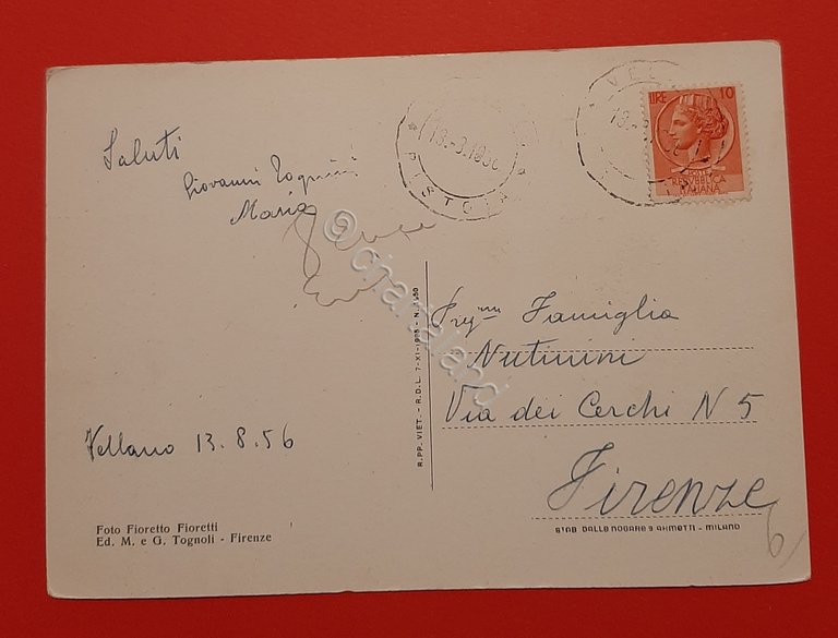 Cartolina Vellano - alt. m. 600 - Panorama - 1956